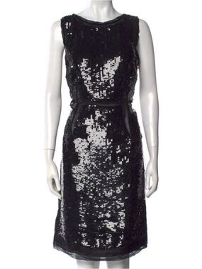 Dolce&Gabbana Black Sequin Sleeveless Cocktail Dress